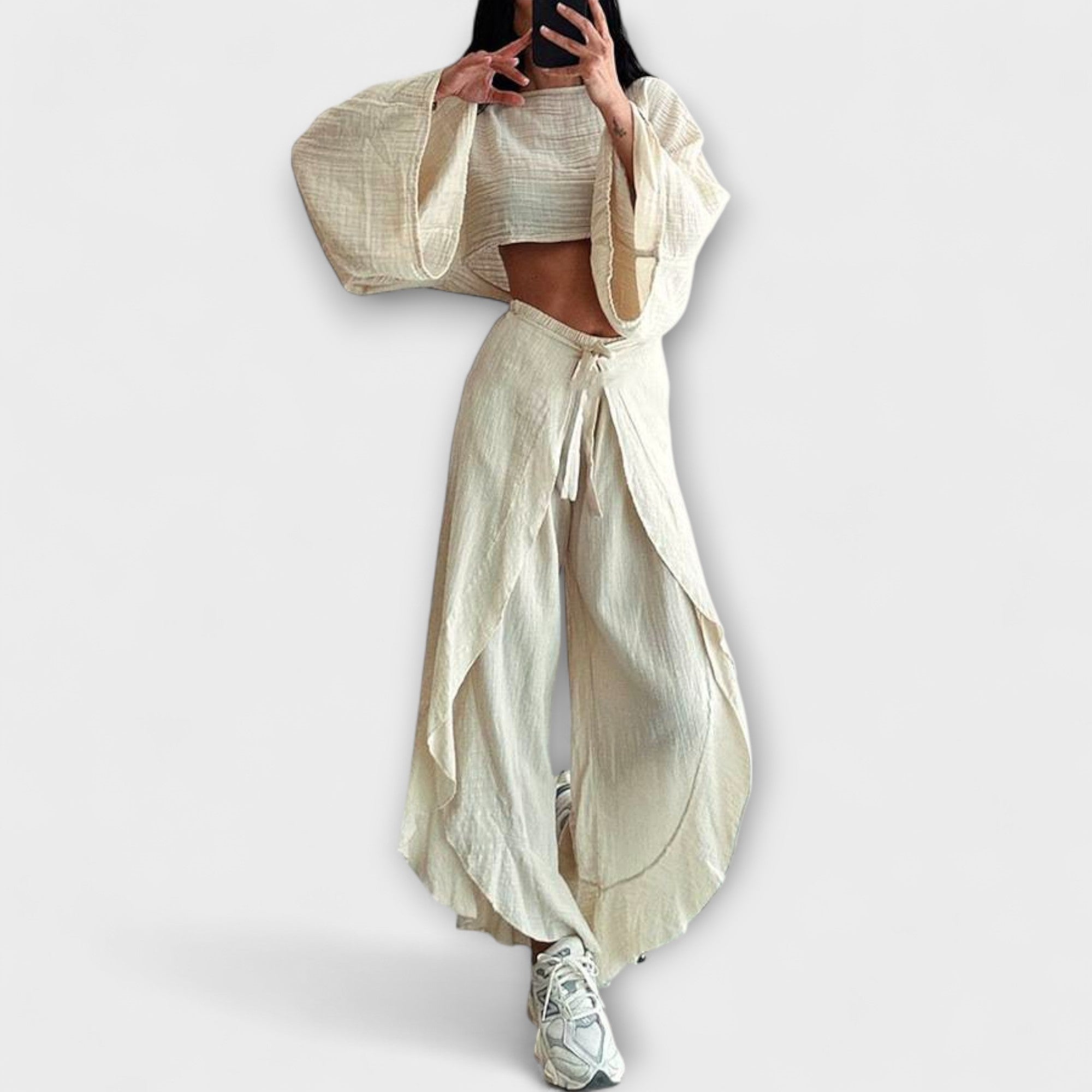 Joanna - Twee-delig Set Zonder Staart Gemaakt van Katoen en Linnen