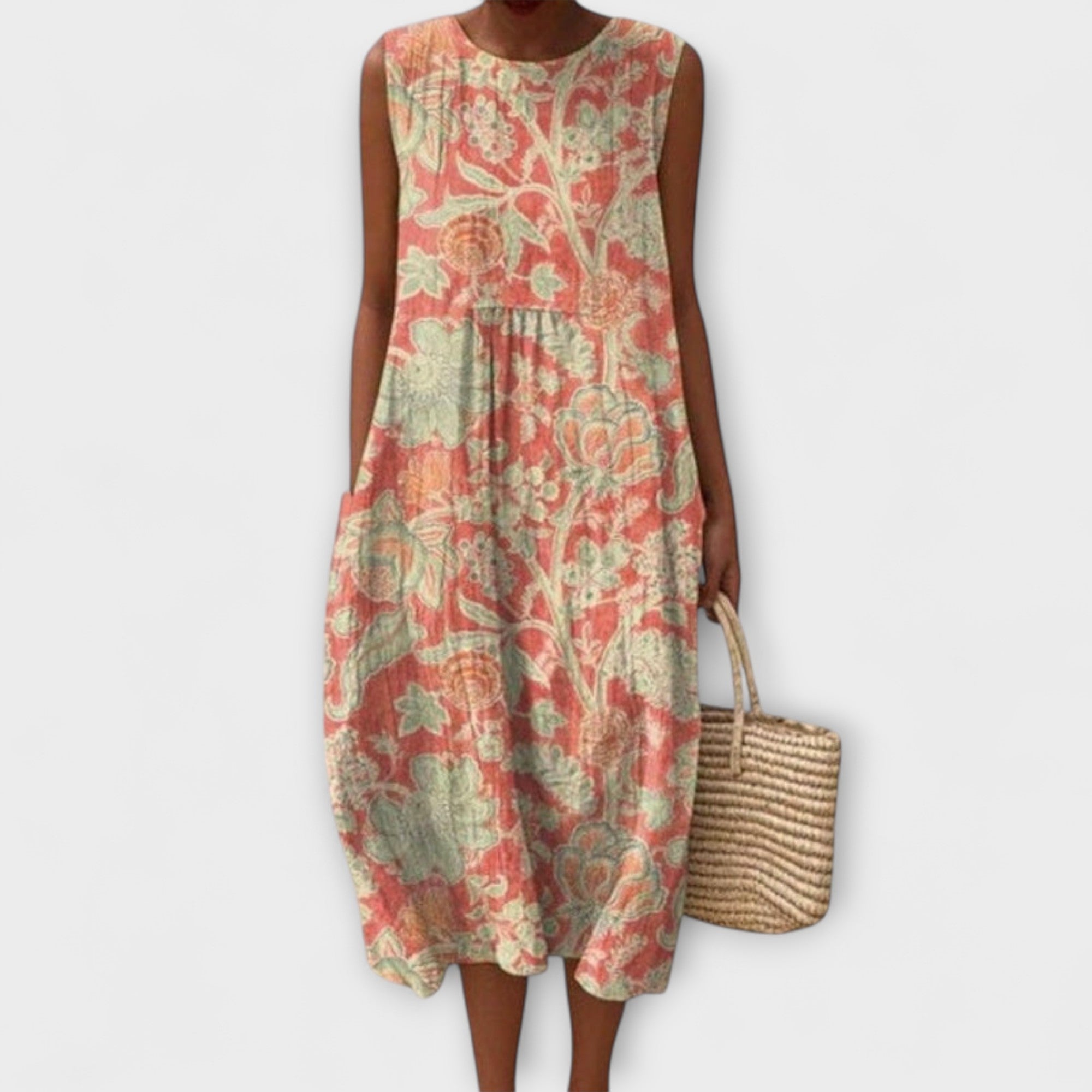 Thaleia – Midikleid im floralen Vintage-Design