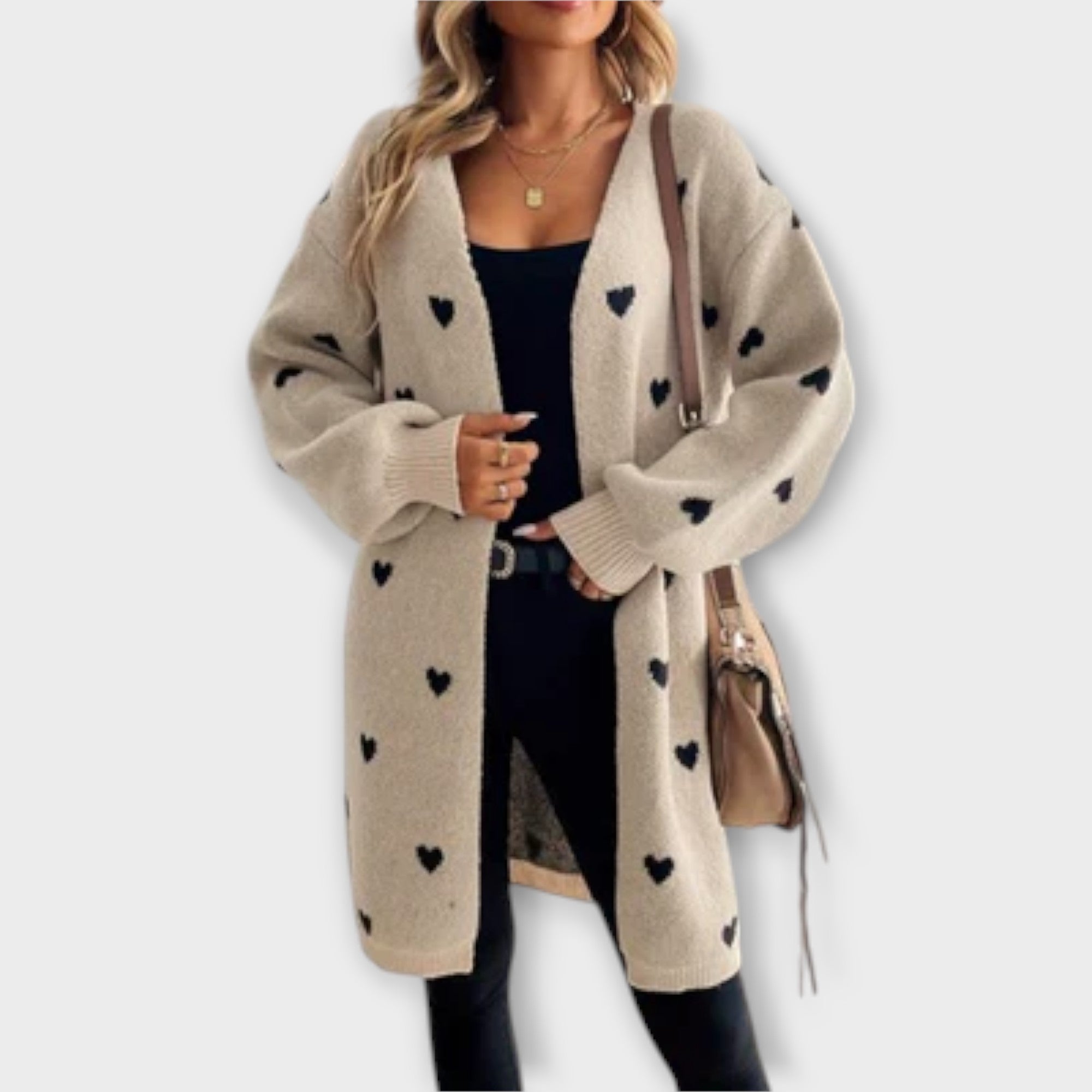 Julia - vest met hartjespatroon