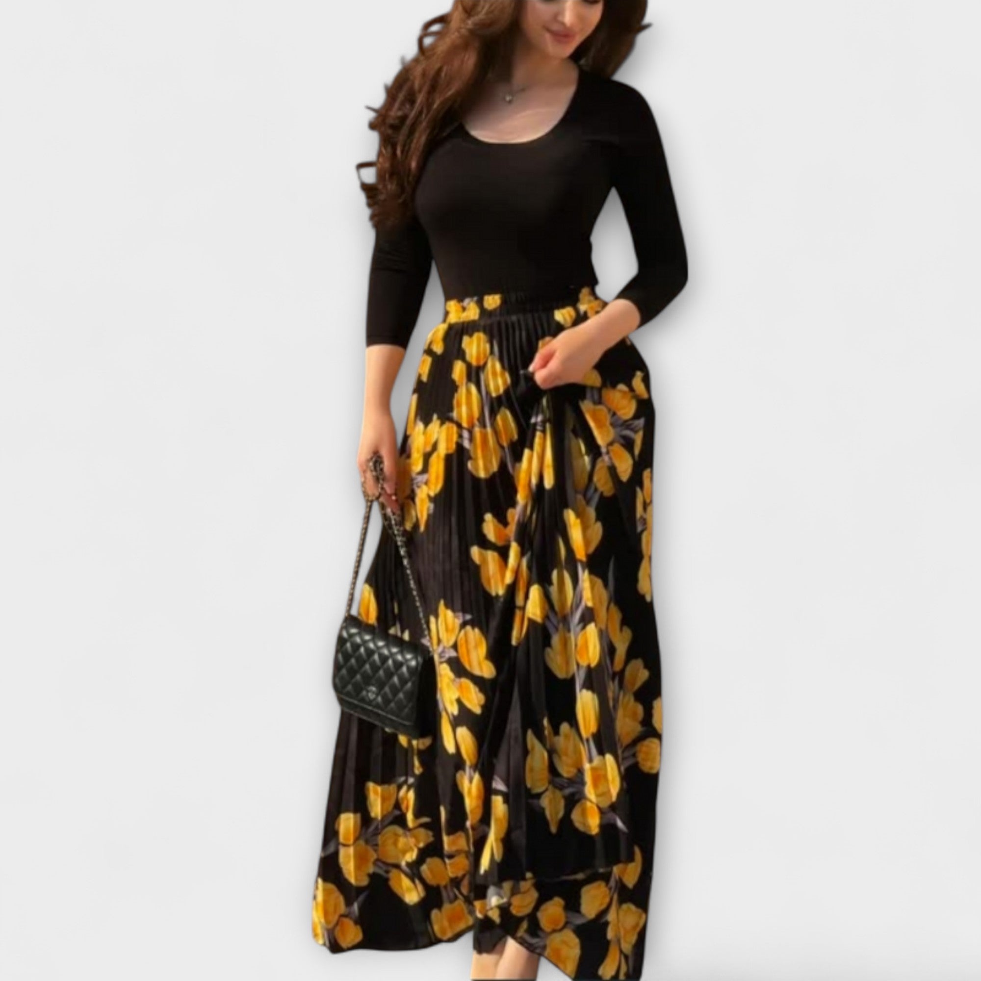 Violette - Plissert Skjørt og Topp Sett