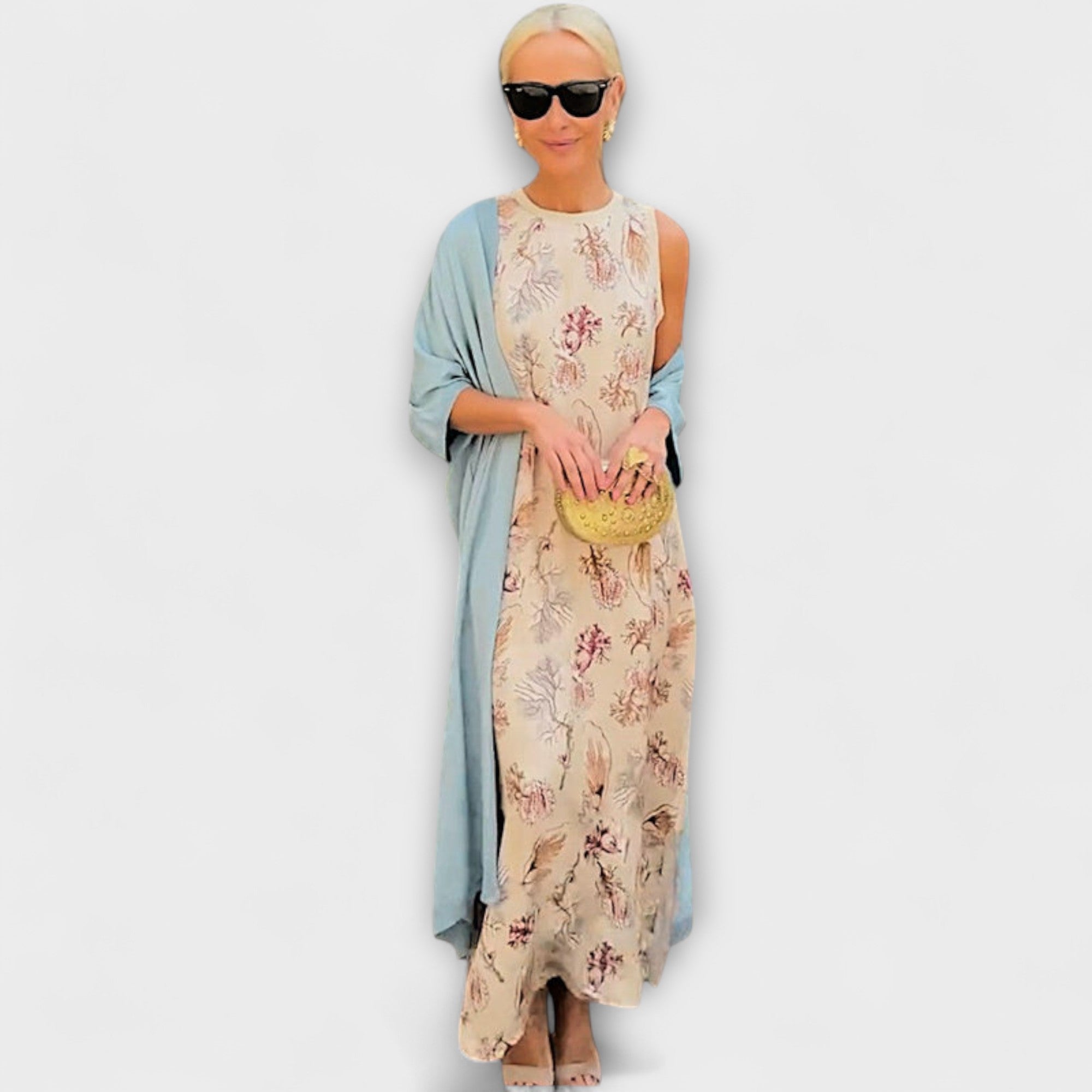 Elveria – Maxiklänning med matchande kofta