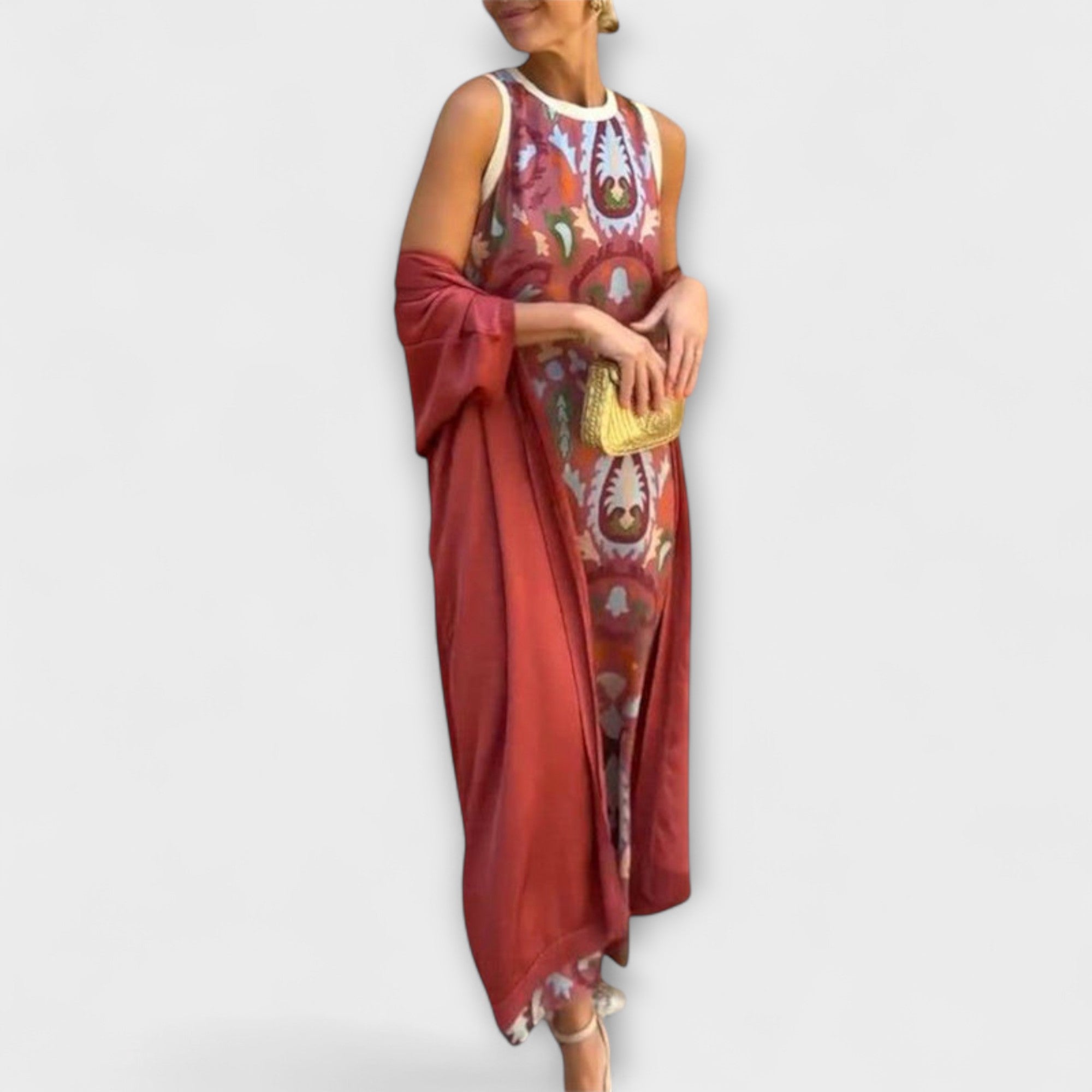 Selviane - Maxi Dress with Matching Cardigan