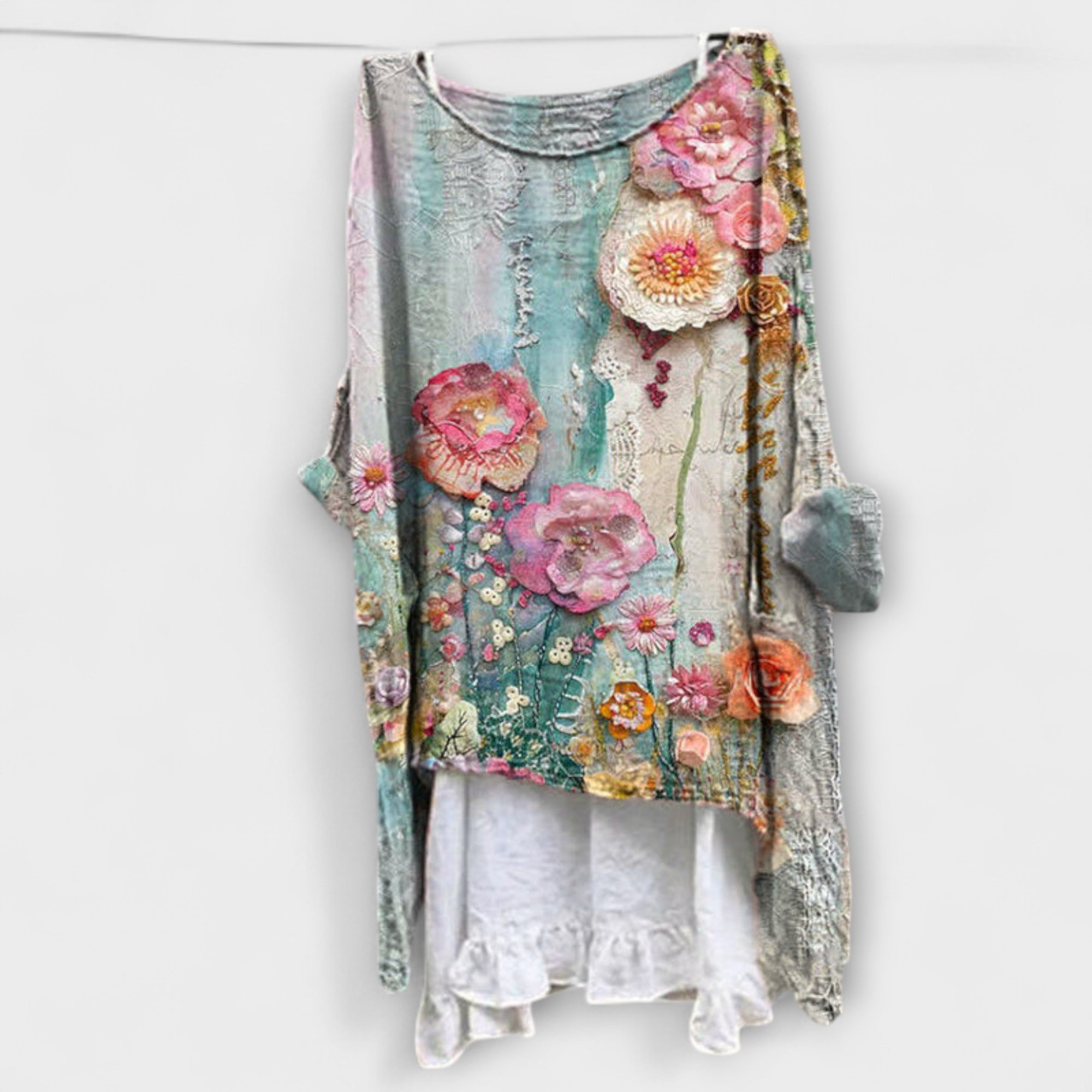 Evelyn - Bluzka z artystycznym nadrukiem