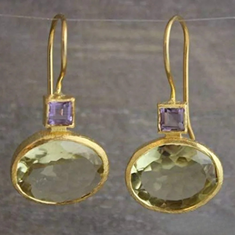 Orecchini verdi retrò