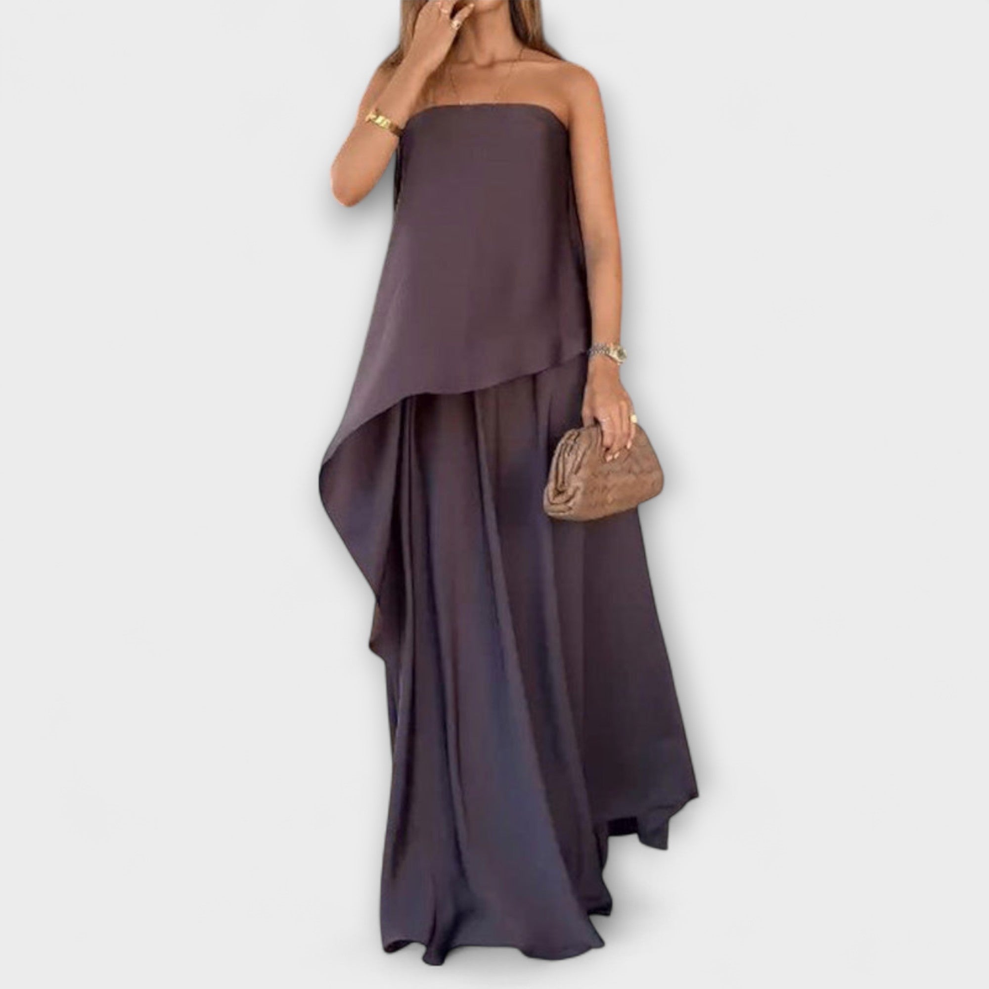 Ruby - Chic mouwloze bandeau top en rok