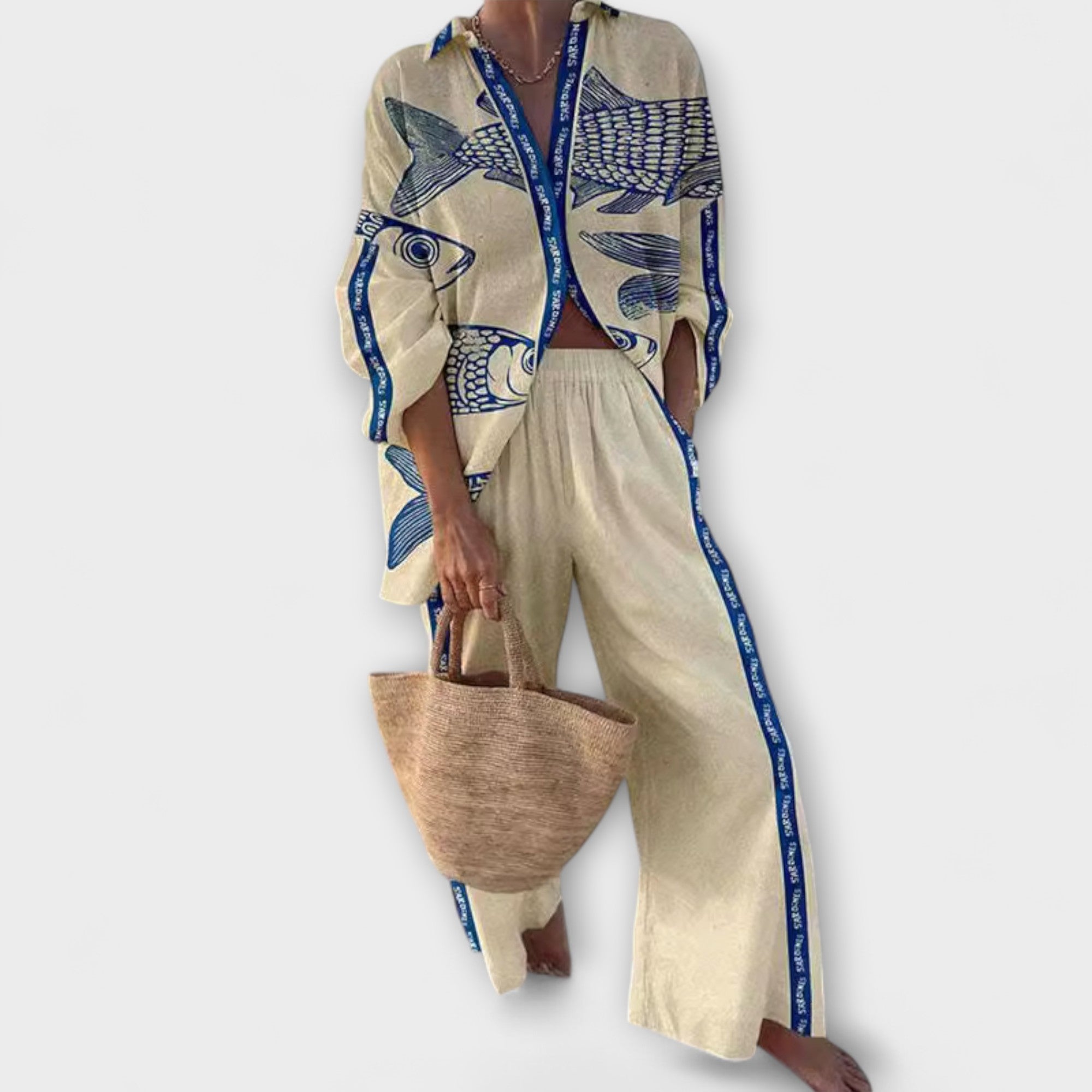 Yazette – Avslappet stil med fiskemønster