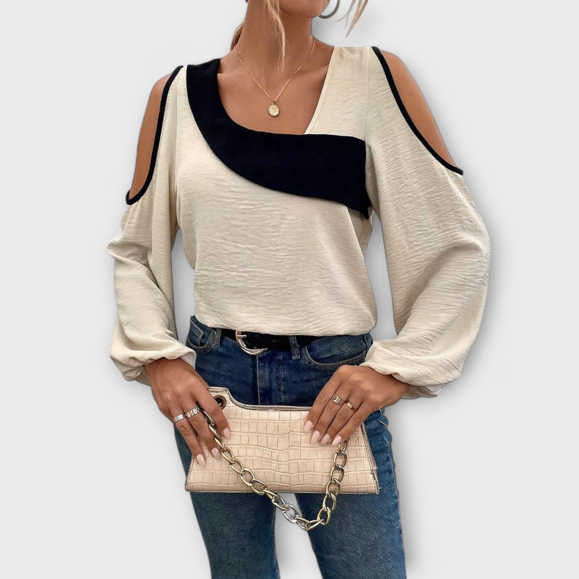 Scarlett - Blouse met vierkante halslijn