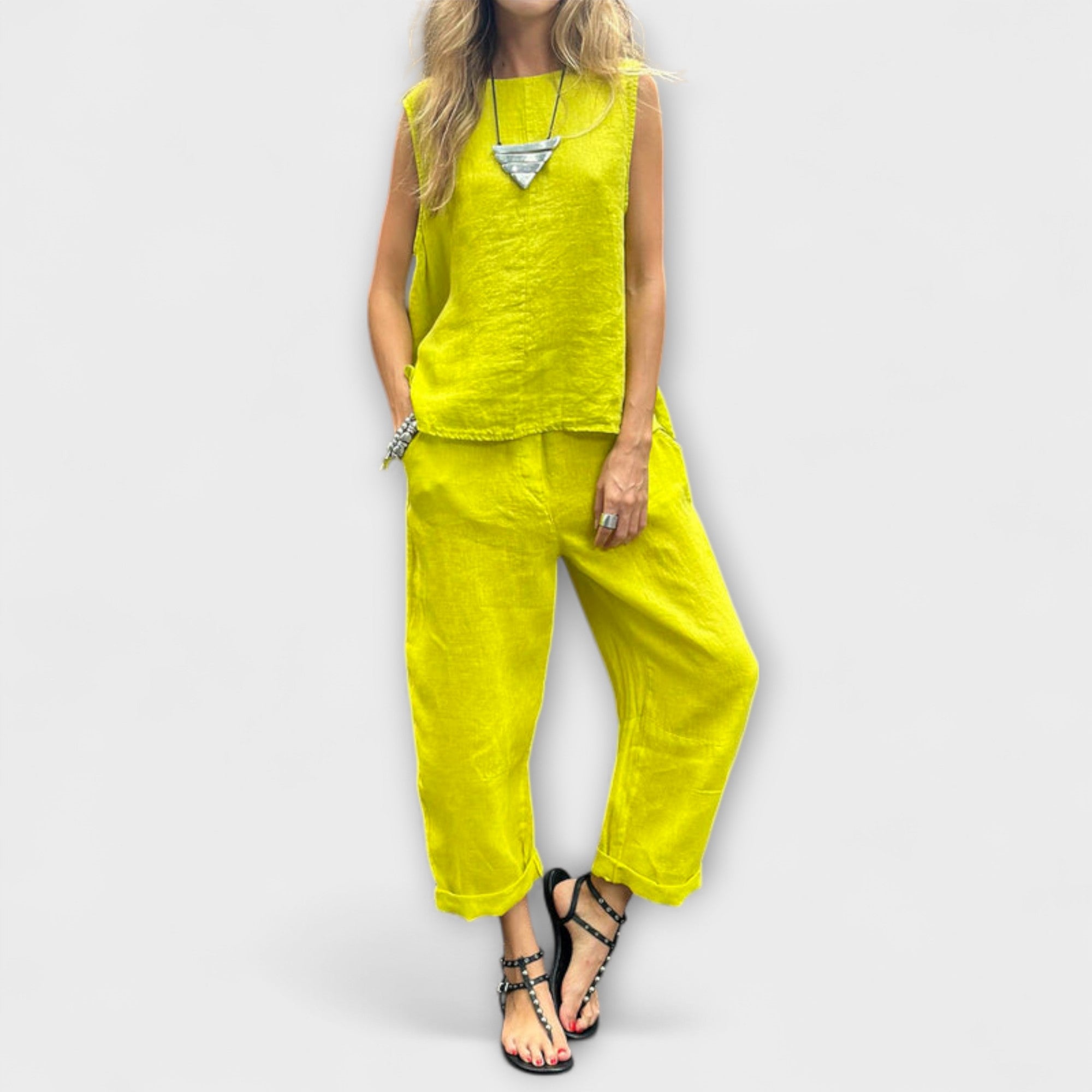 Jennifer - Ontspannen Katoen-Linnen Outfit