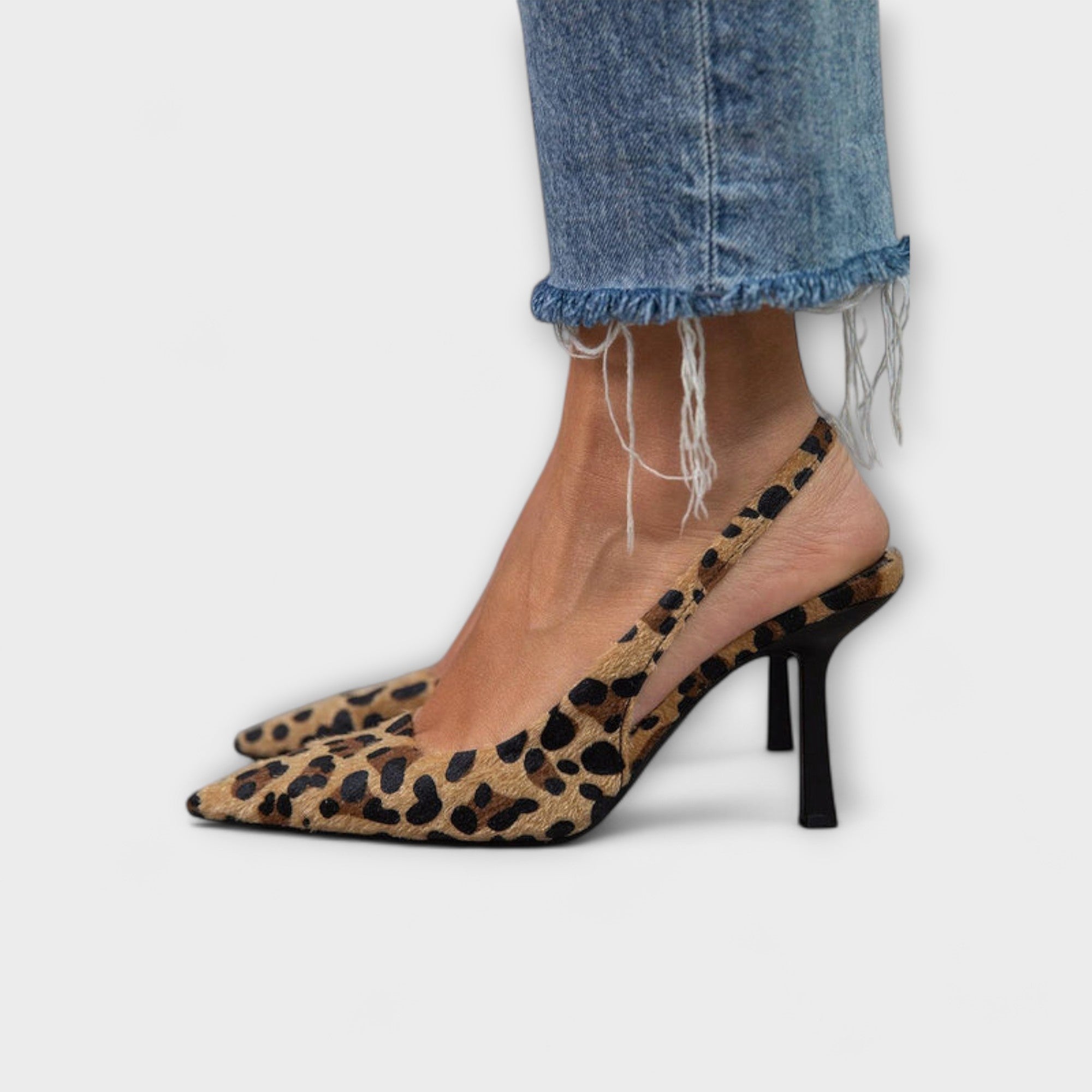 Liorina – Slingback con aspetto leopardato
