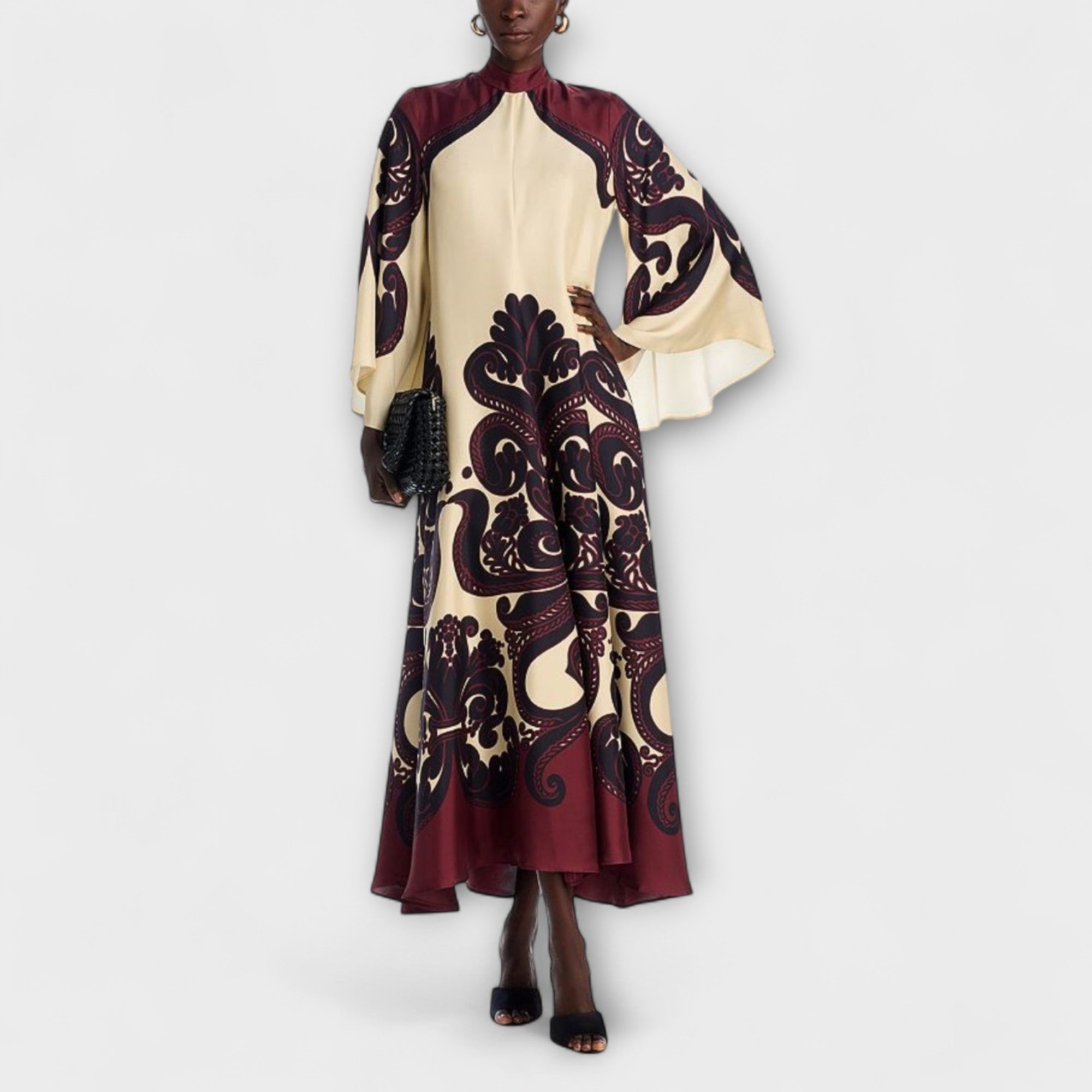 Lucy - Fantastisk Grenadilla-print maxikjole for enkel eleganse