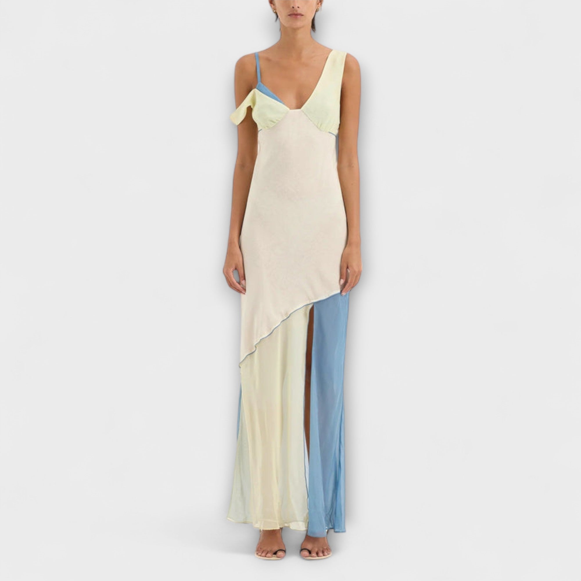 알로라 - 스플라이스 디테일 템스 미디 드레스