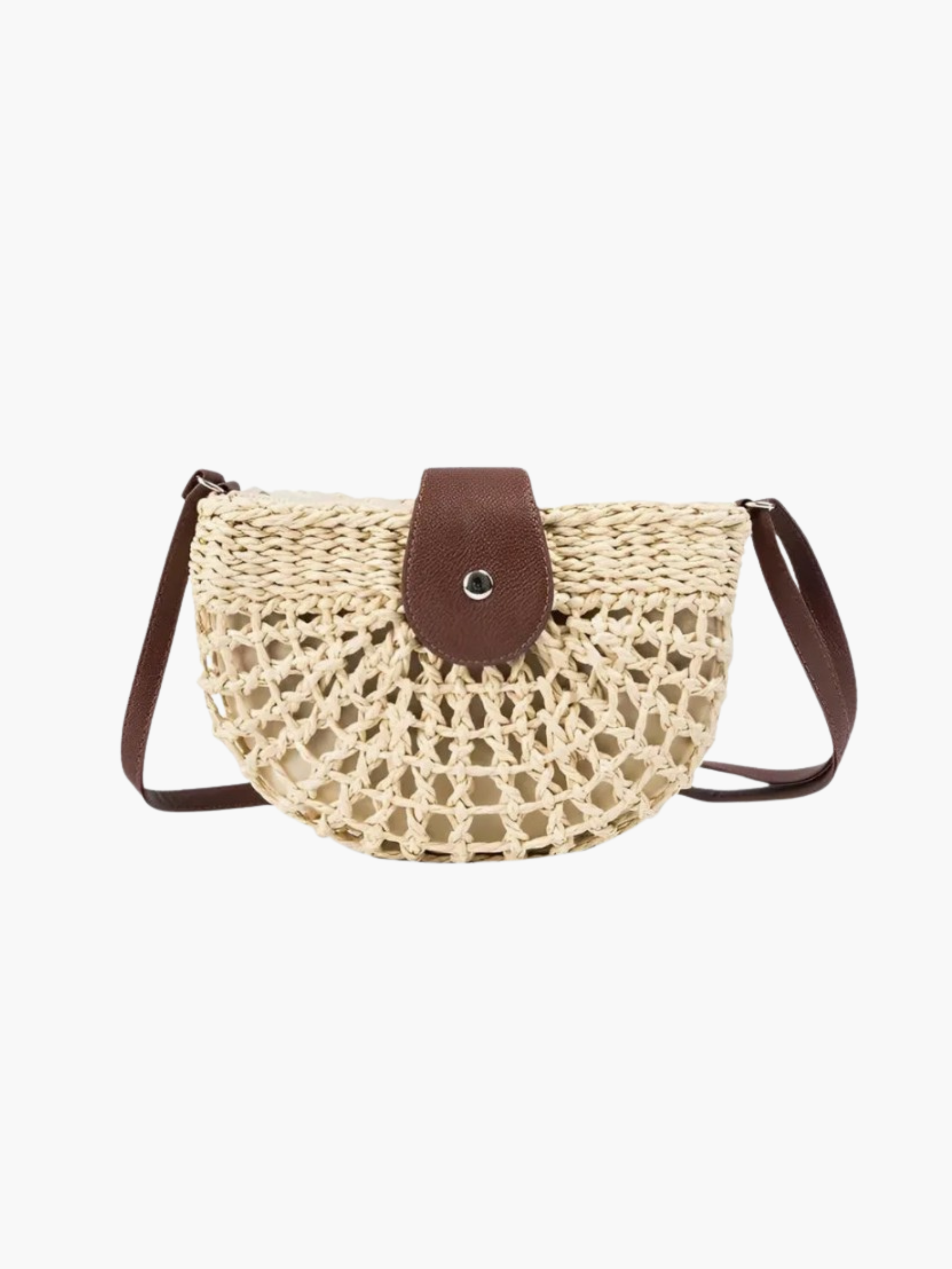 Palma Half Moon Straw Bag