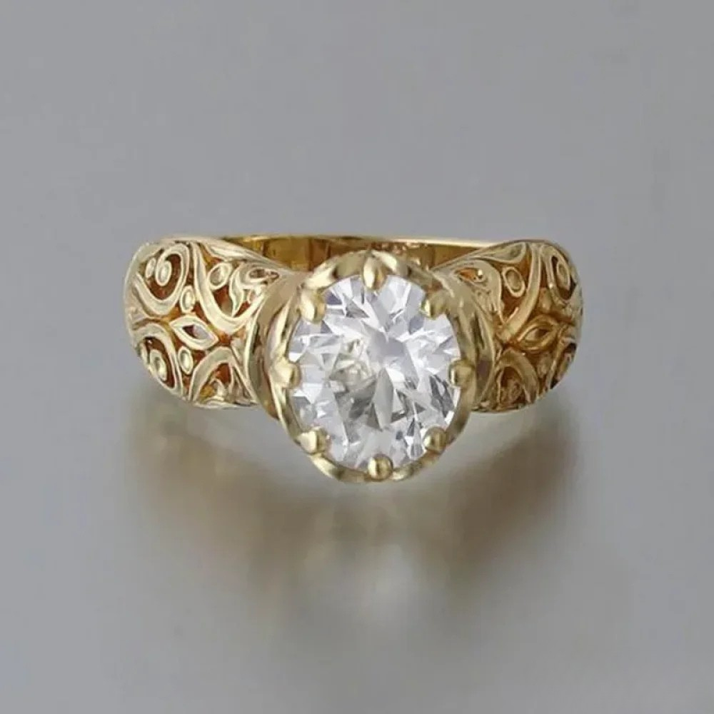 Elegant ring med vit zirkonia