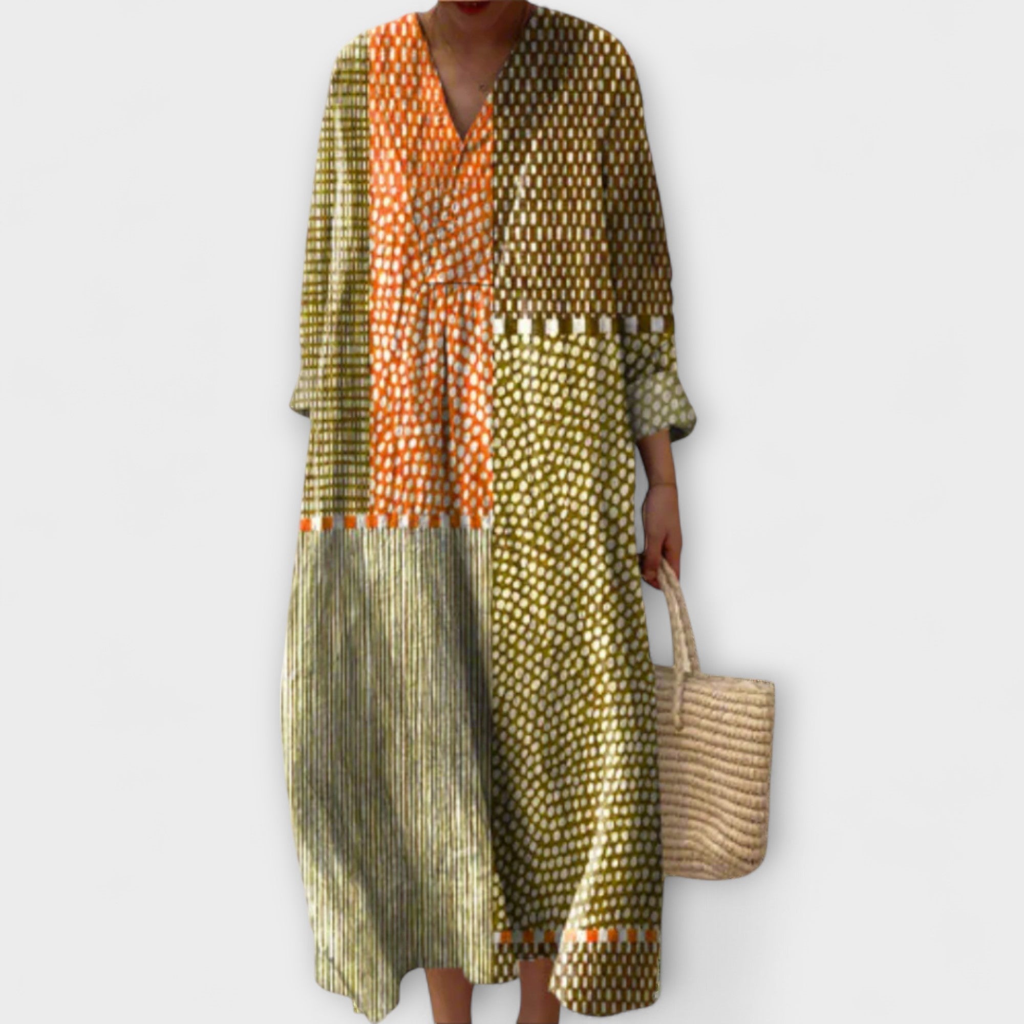 Gia - Elegant kjole med geometrisk design