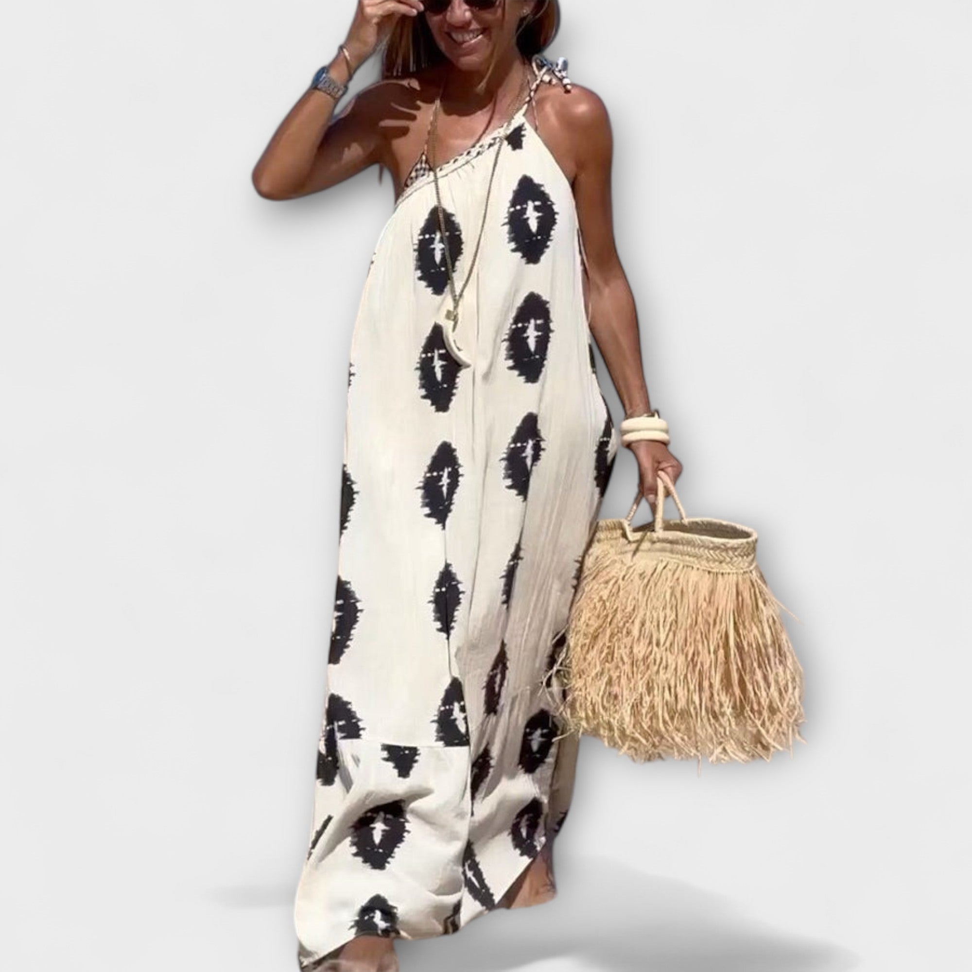 Isla - Sunbeam Vibes Enskuldret Maxikjole