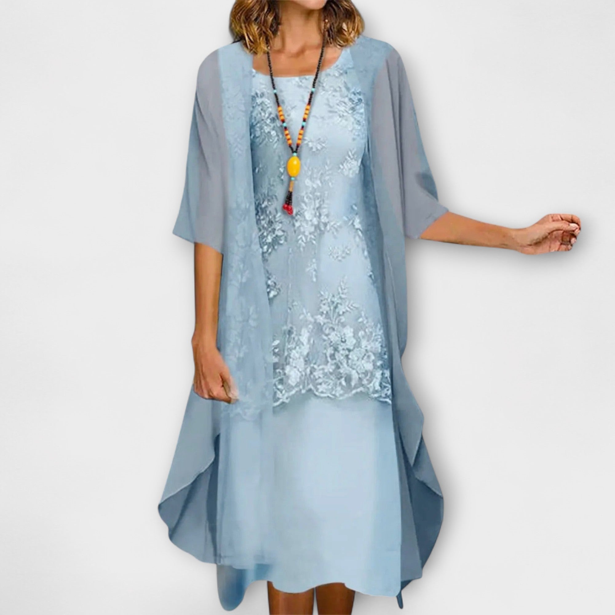 Danielle - Elegant Two-Piece Chiffon Dress